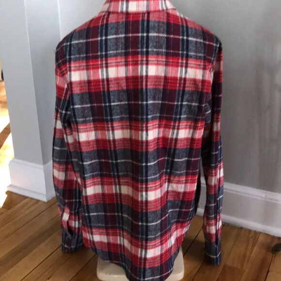 Chloe K red/navy/white flannel shirt, small - Picture 4 of 4